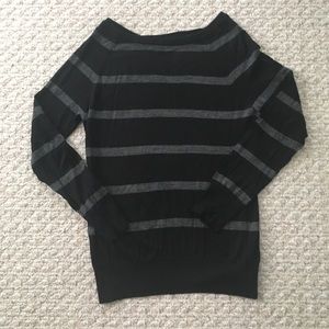 Lightweight black/grey striped sweater